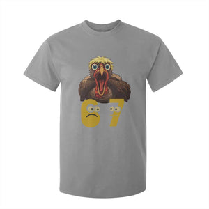 Six Seven Meme Turkey T Shirt For Kid Trending Gen Alpha Thanksgiving Gift TS12 Sport Gray Print Your Wear