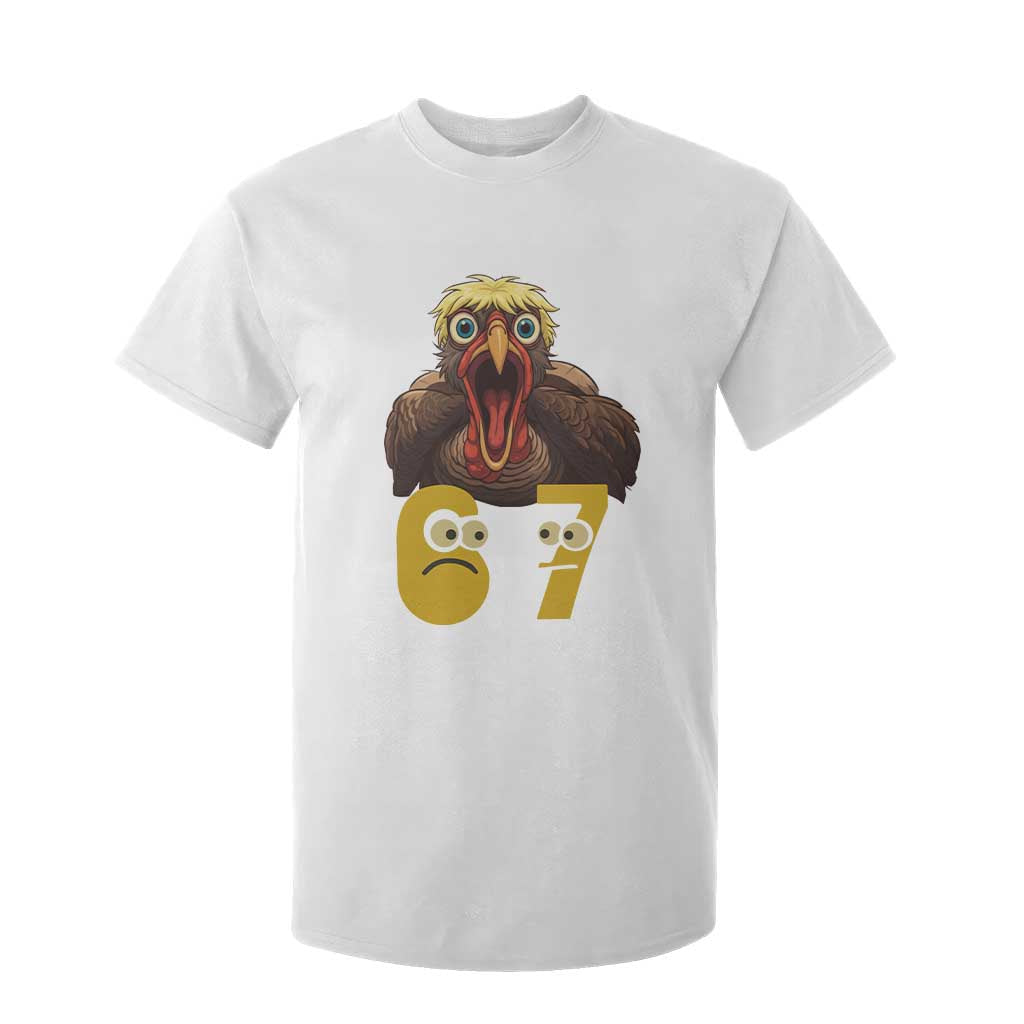Six Seven Meme Turkey T Shirt For Kid Trending Gen Alpha Thanksgiving Gift TS12 White Print Your Wear