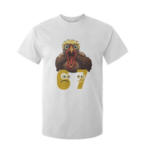 Six Seven Meme Turkey T Shirt For Kid Trending Gen Alpha Thanksgiving Gift TS12 White Print Your Wear