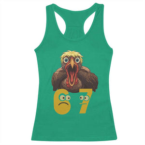 Six Seven Meme Turkey Racerback Tank Top Trending Gen Alpha Thanksgiving Gift TS12 Irish Green Print Your Wear