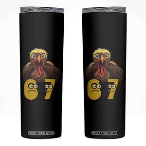 Six Seven Meme Turkey Skinny Tumbler Trending Gen Alpha Thanksgiving Gift TS12 Black Print Your Wear