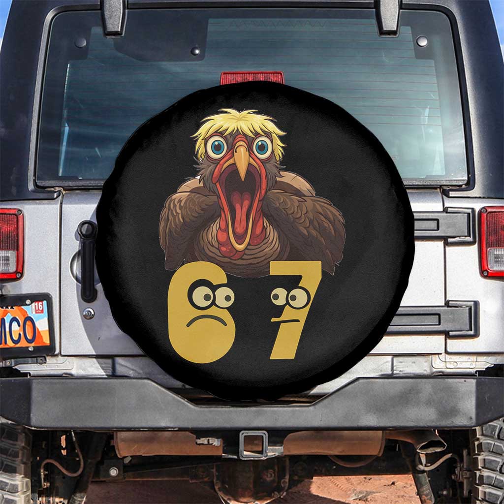 Six Seven Meme Turkey Spare Tire Cover Trending Gen Alpha Thanksgiving Gift - Print Your Wear