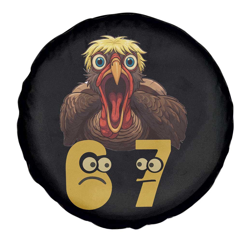 Six Seven Meme Turkey Spare Tire Cover Trending Gen Alpha Thanksgiving Gift - Print Your Wear