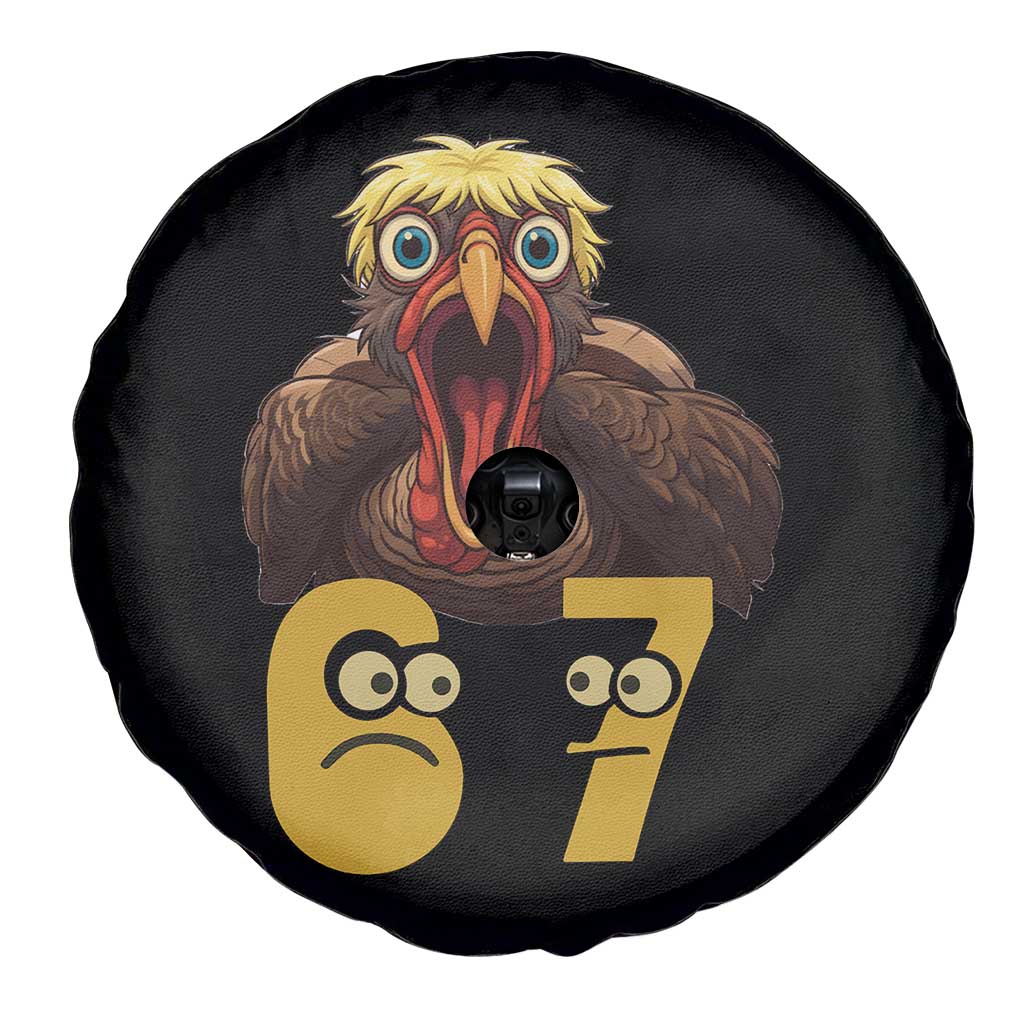 Six Seven Meme Turkey Spare Tire Cover Trending Gen Alpha Thanksgiving Gift - Print Your Wear