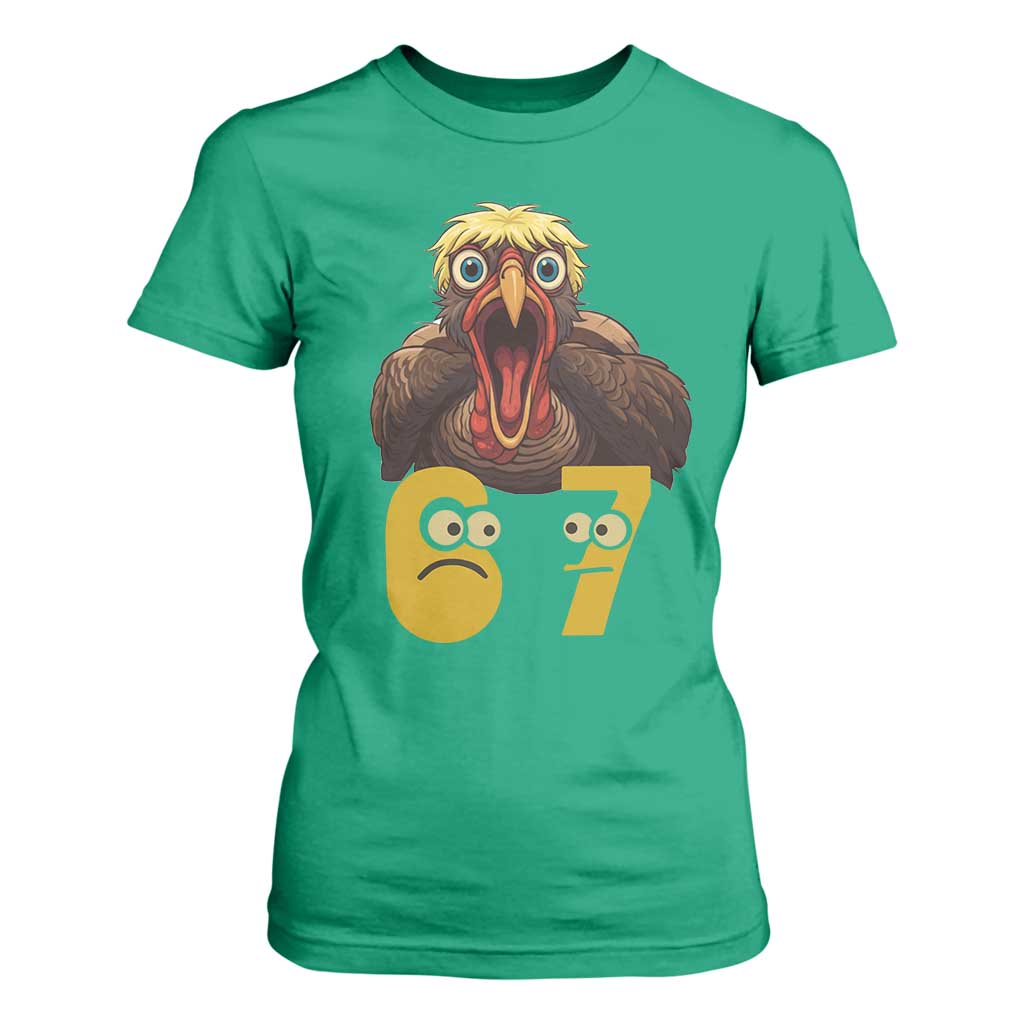 Six Seven Meme Turkey T Shirt For Women Trending Gen Alpha Thanksgiving Gift TS12 Irish Green Print Your Wear