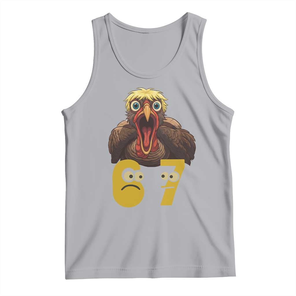 Six Seven Meme Turkey Tank Top Trending Gen Alpha Thanksgiving Gift TS12 Athletic Heather Print Your Wear