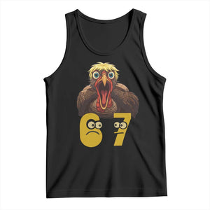 Six Seven Meme Turkey Tank Top Trending Gen Alpha Thanksgiving Gift TS12 Black Print Your Wear