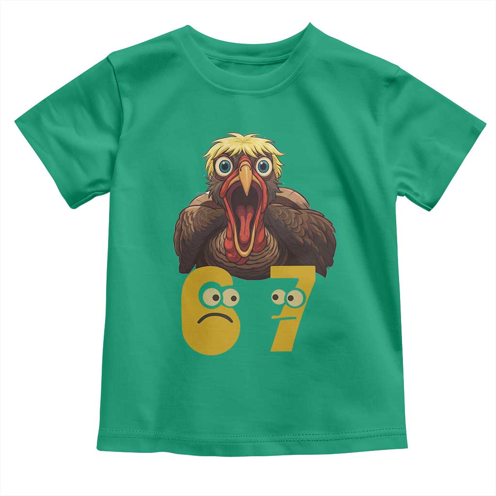 Six Seven Meme Turkey Toddler T Shirt Trending Gen Alpha Thanksgiving Gift TS12 Irish Green Print Your Wear