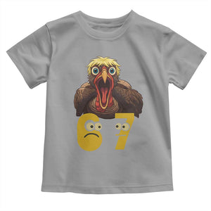Six Seven Meme Turkey Toddler T Shirt Trending Gen Alpha Thanksgiving Gift TS12 Sport Gray Print Your Wear