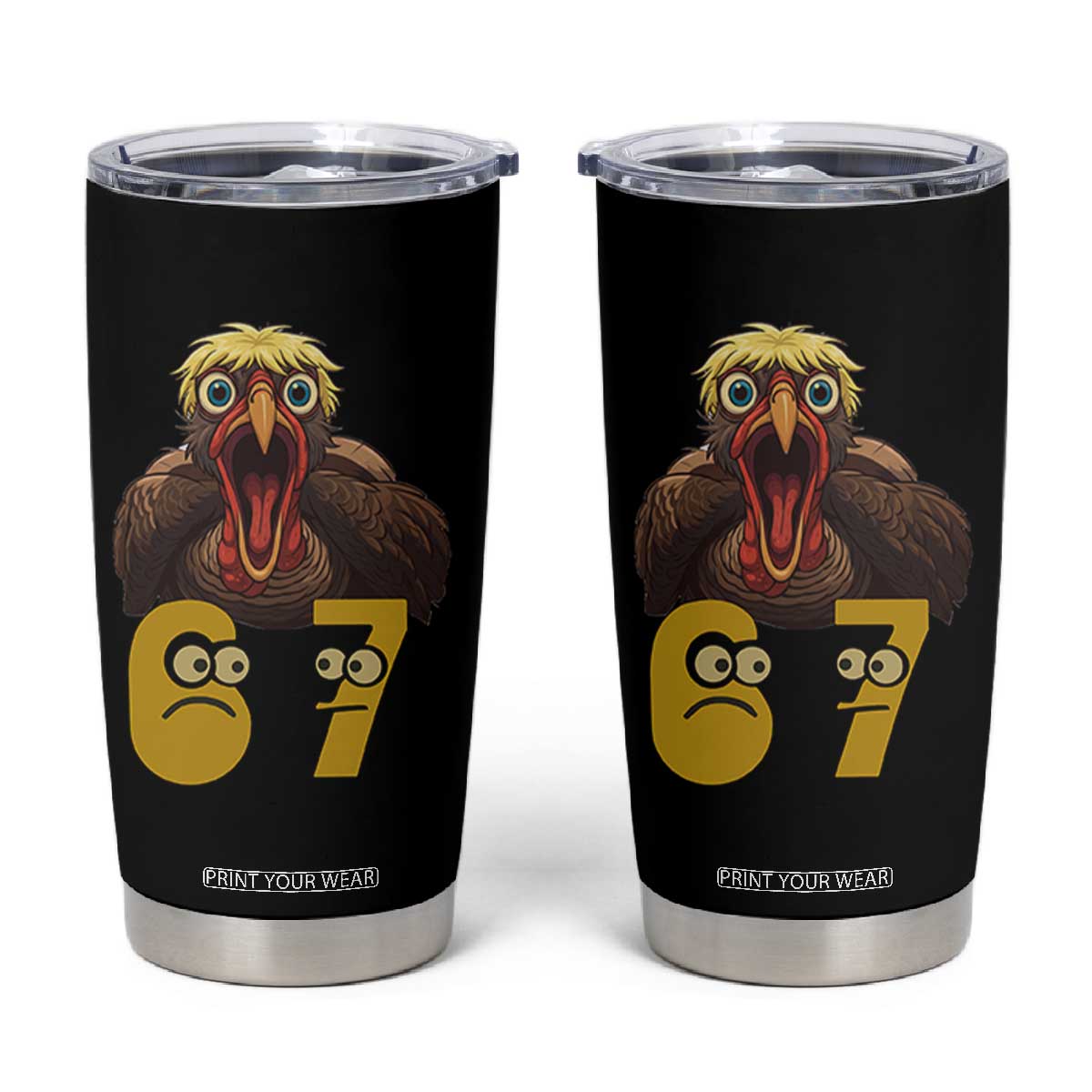 Six Seven Meme Turkey Tumbler Cup Trending Gen Alpha Thanksgiving Gift TS12 Black Print Your Wear