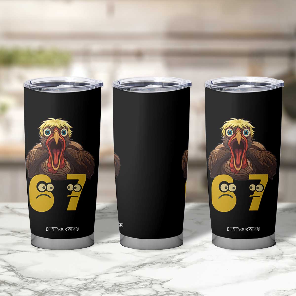 Six Seven Meme Turkey Tumbler Cup Trending Gen Alpha Thanksgiving Gift TS12 Print Your Wear