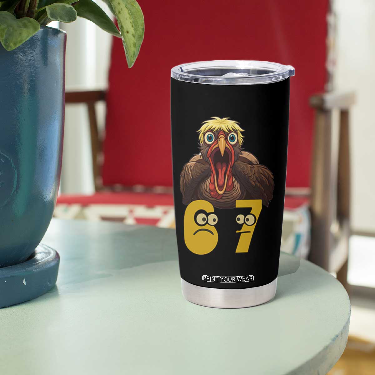 Six Seven Meme Turkey Tumbler Cup Trending Gen Alpha Thanksgiving Gift TS12 Print Your Wear