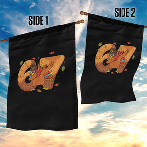 Thanksgiving Turkey Dabbing Garden Flag Six Seven Meme Trending Gift TS12 Print Your Wear