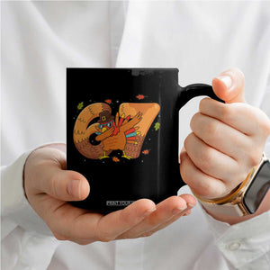 Thanksgiving Turkey Dabbing Coffee Mug Six Seven Meme Trending Gift TS12 Print Your Wear