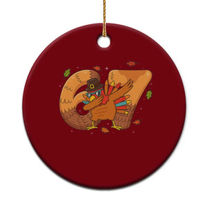 Thanksgiving Turkey Dabbing Ceramic Ornament Six Seven Meme Trending Gift TS12 1pc Red Print Your Wear