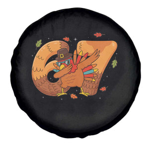 Thanksgiving Turkey Dabbing Spare Tire Cover Six Seven Meme Trending Gift - Print Your Wear