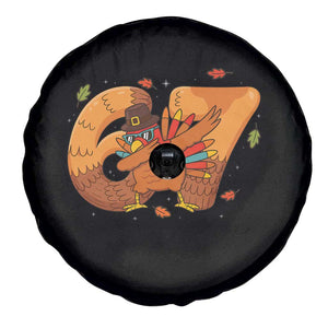 Thanksgiving Turkey Dabbing Spare Tire Cover Six Seven Meme Trending Gift - Print Your Wear