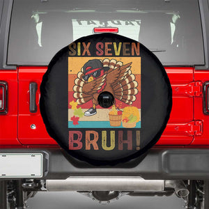 Six Seven Meme Turkey Dabbing Spare Tire Cover Funny Thanksgiving Gift - Print Your Wear