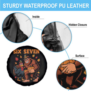 Six Seven Meme Bigfoot And Turkey Spare Tire Cover Funny Thanksgiving Gift TS12 Print Your Wear