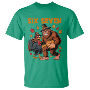 Six Seven Meme Bigfoot And Turkey T Shirt Funny Thanksgiving Gift TS12 Irish Green Print Your Wear