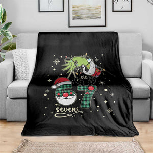 Funny Green Hand Six Seven Meme Throw Blanket Gen Z Alpha Xmas Gift TS12 Print Your Wear