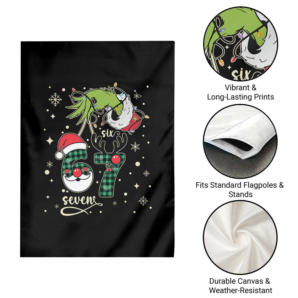 Funny Green Hand Six Seven Meme Garden Flag Gen Z Alpha Xmas Gift TS12 Print Your Wear