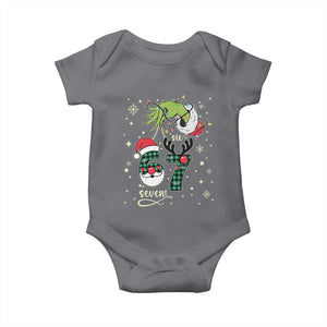 Funny Green Hand Six Seven Meme Baby Onesie Gen Z Alpha Xmas Gift TS12 Charcoal Print Your Wear