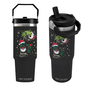 Funny Green Hand Six Seven Meme Flip Straw Tumbler Gen Z Alpha Xmas Gift TS12 One Size: 30 oz Black Print Your Wear