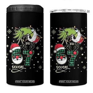 Funny Green Hand Six Seven Meme 4 in 1 Can Cooler Tumbler Gen Z Alpha Xmas Gift TS12 One Size: 16 oz Black Print Your Wear
