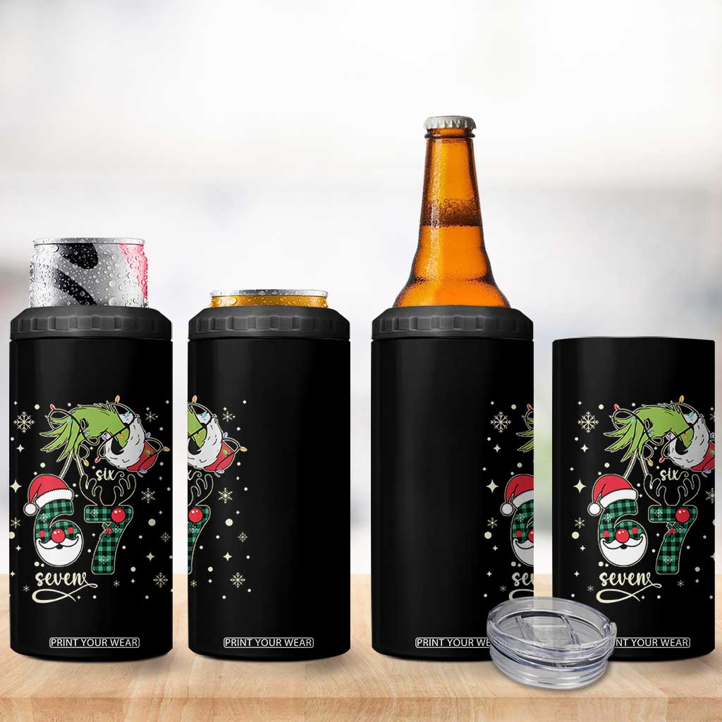 Funny Green Hand Six Seven Meme 4 in 1 Can Cooler Tumbler Gen Z Alpha Xmas Gift TS12 Print Your Wear