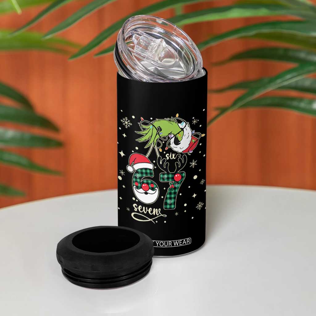 Funny Green Hand Six Seven Meme 4 in 1 Can Cooler Tumbler Gen Z Alpha Xmas Gift TS12 Print Your Wear