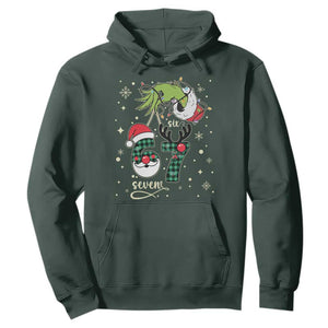 Funny Green Hand Six Seven Meme Hoodie Gen Z Alpha Xmas Gift TS12 Dark Forest Green Print Your Wear