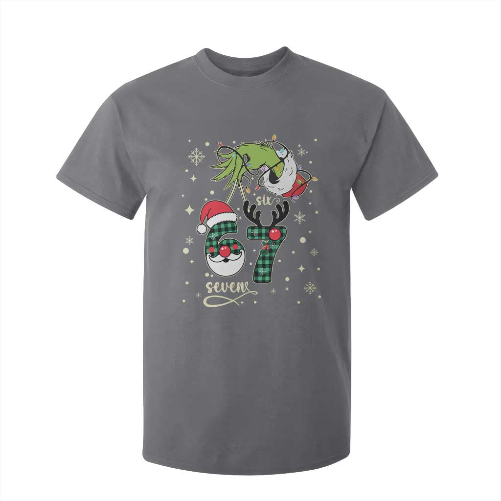 Funny Green Hand Six Seven Meme T Shirt For Kid Gen Z Alpha Xmas Gift TS12 Charcoal Print Your Wear