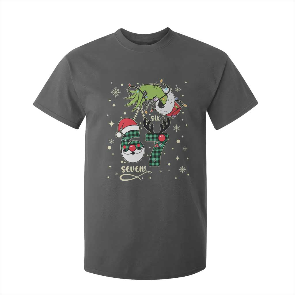 Funny Green Hand Six Seven Meme T Shirt For Kid Gen Z Alpha Xmas Gift TS12 Dark Heather Print Your Wear