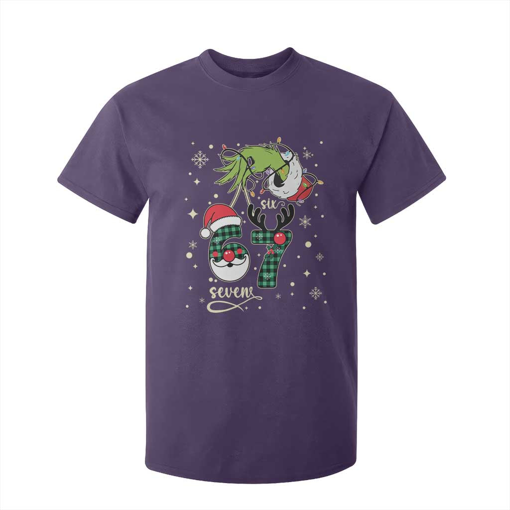 Funny Green Hand Six Seven Meme T Shirt For Kid Gen Z Alpha Xmas Gift TS12 Purple Print Your Wear