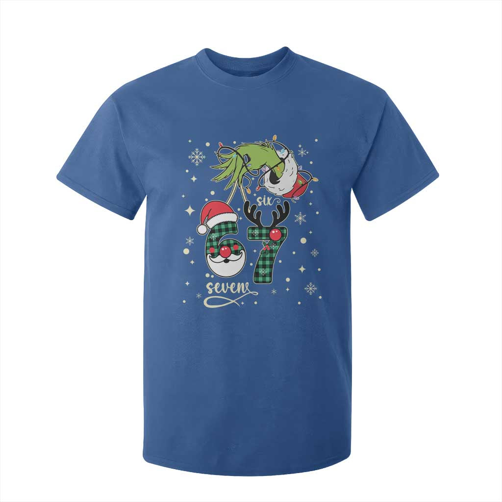 Funny Green Hand Six Seven Meme T Shirt For Kid Gen Z Alpha Xmas Gift TS12 Royal Blue Print Your Wear