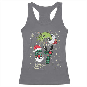Funny Green Hand Six Seven Meme Racerback Tank Top Gen Z Alpha Xmas Gift TS12 Charcoal Print Your Wear