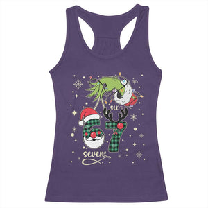 Funny Green Hand Six Seven Meme Racerback Tank Top Gen Z Alpha Xmas Gift TS12 Purple Print Your Wear