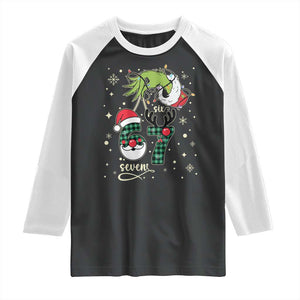 Funny Green Hand Six Seven Meme Raglan Shirt Gen Z Alpha Xmas Gift TS12 Black White Print Your Wear