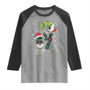 Funny Green Hand Six Seven Meme Raglan Shirt Gen Z Alpha Xmas Gift TS12 Sport Gray Black Print Your Wear