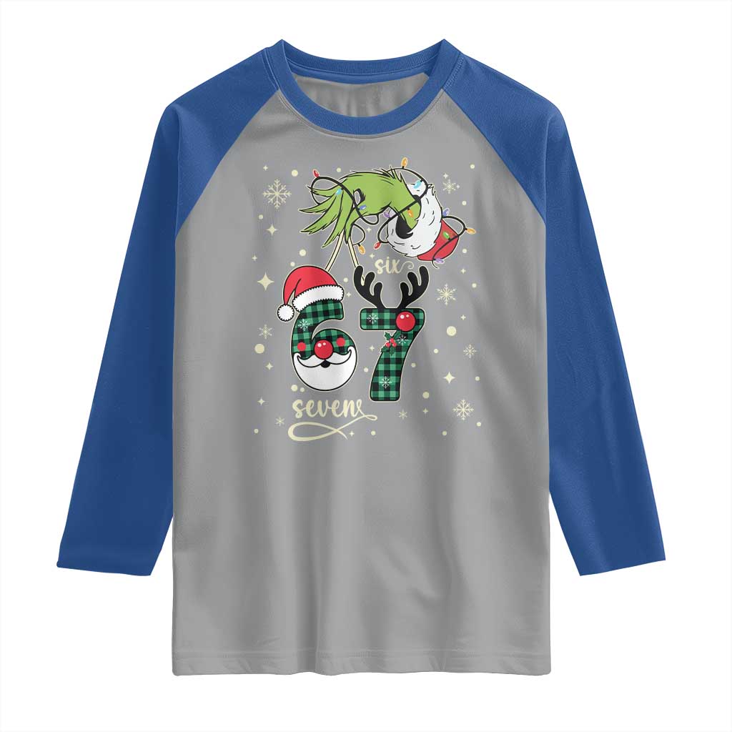 Funny Green Hand Six Seven Meme Raglan Shirt Gen Z Alpha Xmas Gift TS12 Sport Gray Royal Print Your Wear