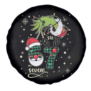 Funny Green Hand Six Seven Meme Spare Tire Cover Gen Z Alpha Xmas Gift TS12 Print Your Wear