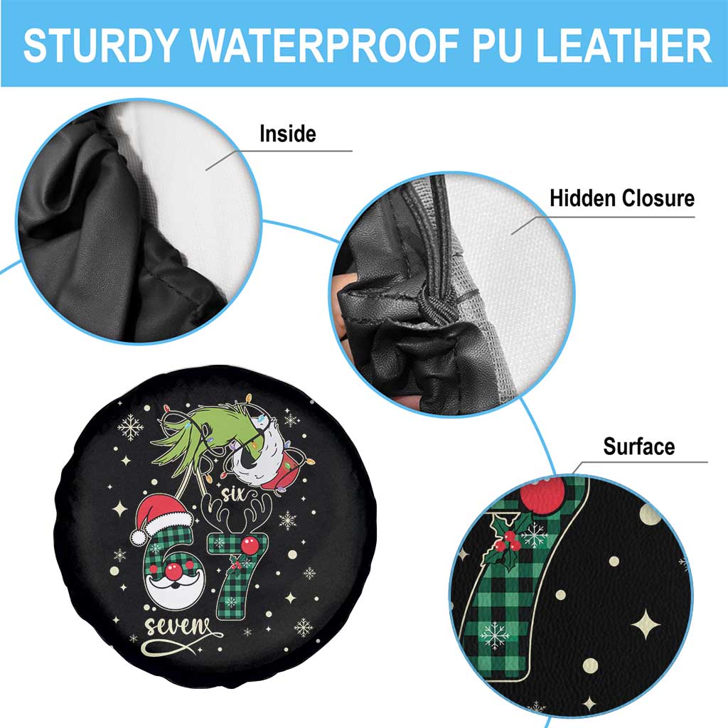 Funny Green Hand Six Seven Meme Spare Tire Cover Gen Z Alpha Xmas Gift TS12 Print Your Wear