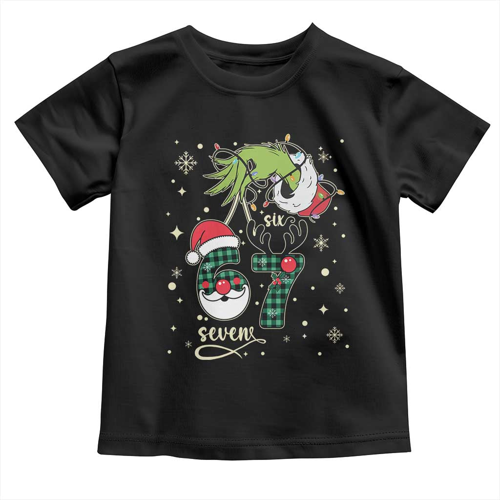 Funny Green Hand Six Seven Meme Toddler T Shirt Gen Z Alpha Xmas Gift TS12 Black Print Your Wear