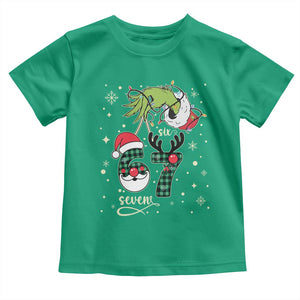 Funny Green Hand Six Seven Meme Toddler T Shirt Gen Z Alpha Xmas Gift TS12 Irish Green Print Your Wear