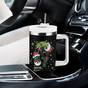 Funny Green Hand Six Seven Meme Tumbler With Handle Gen Z Alpha Xmas Gift TS12 Print Your Wear