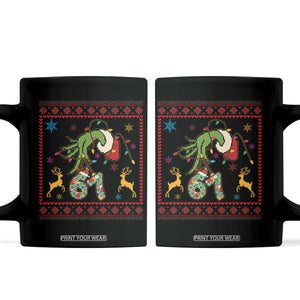 Green Hand 67 Meme Ugly Sweater Coffee Mug Funny Holiday Gift TS12 Black Print Your Wear