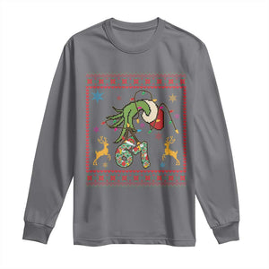 Green Hand 67 Meme Ugly Sweater Long Sleeve Shirt Funny Holiday Gift TS12 Charcoal Print Your Wear