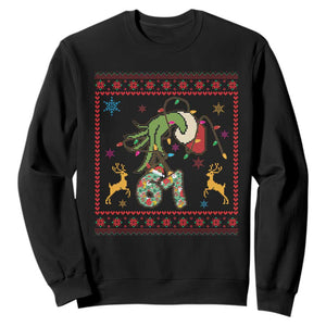 Green Hand 67 Meme Ugly Sweater Sweatshirt Funny Holiday Gift TS12 Black Print Your Wear