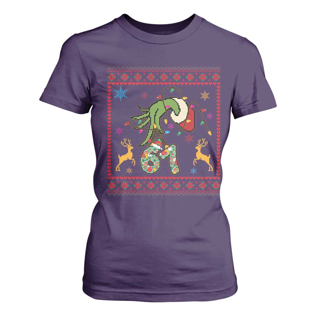 Green Hand 67 Meme Ugly Sweater T Shirt For Women Funny Holiday Gift TS12 Purple Print Your Wear
